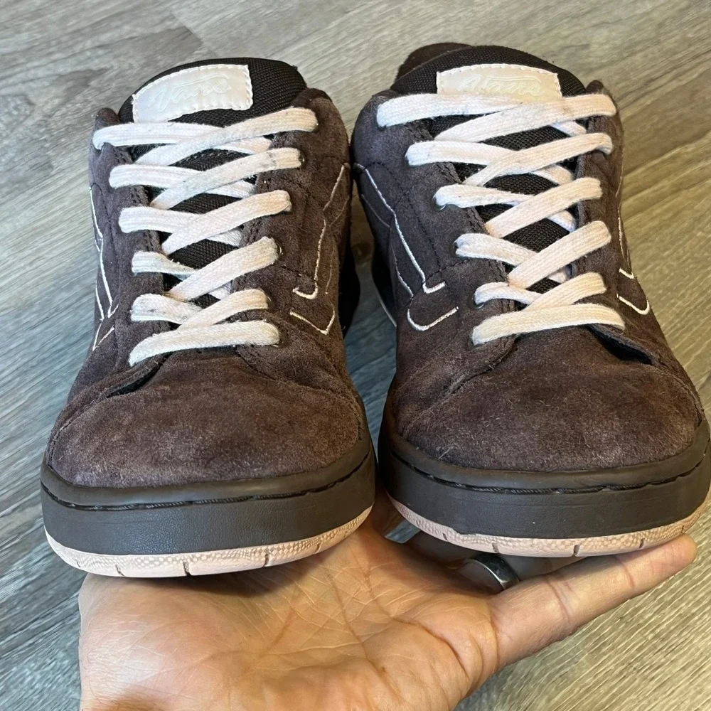 VTG Vans Cantonia Cush Skate Shoes Y2K‎ Brown Suede Womens 9.5 UK 7 EU 40.5